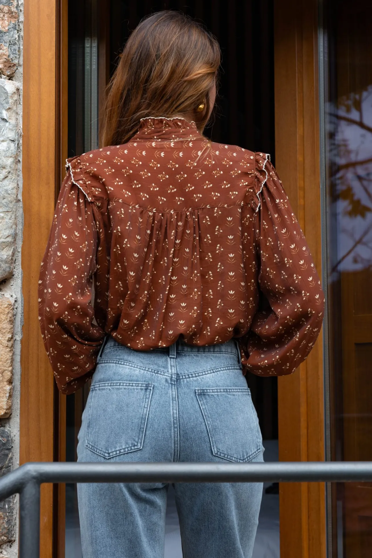Sahomashop Blouses & Chemises<BlouseAdeline chocolatimpriméfleuri