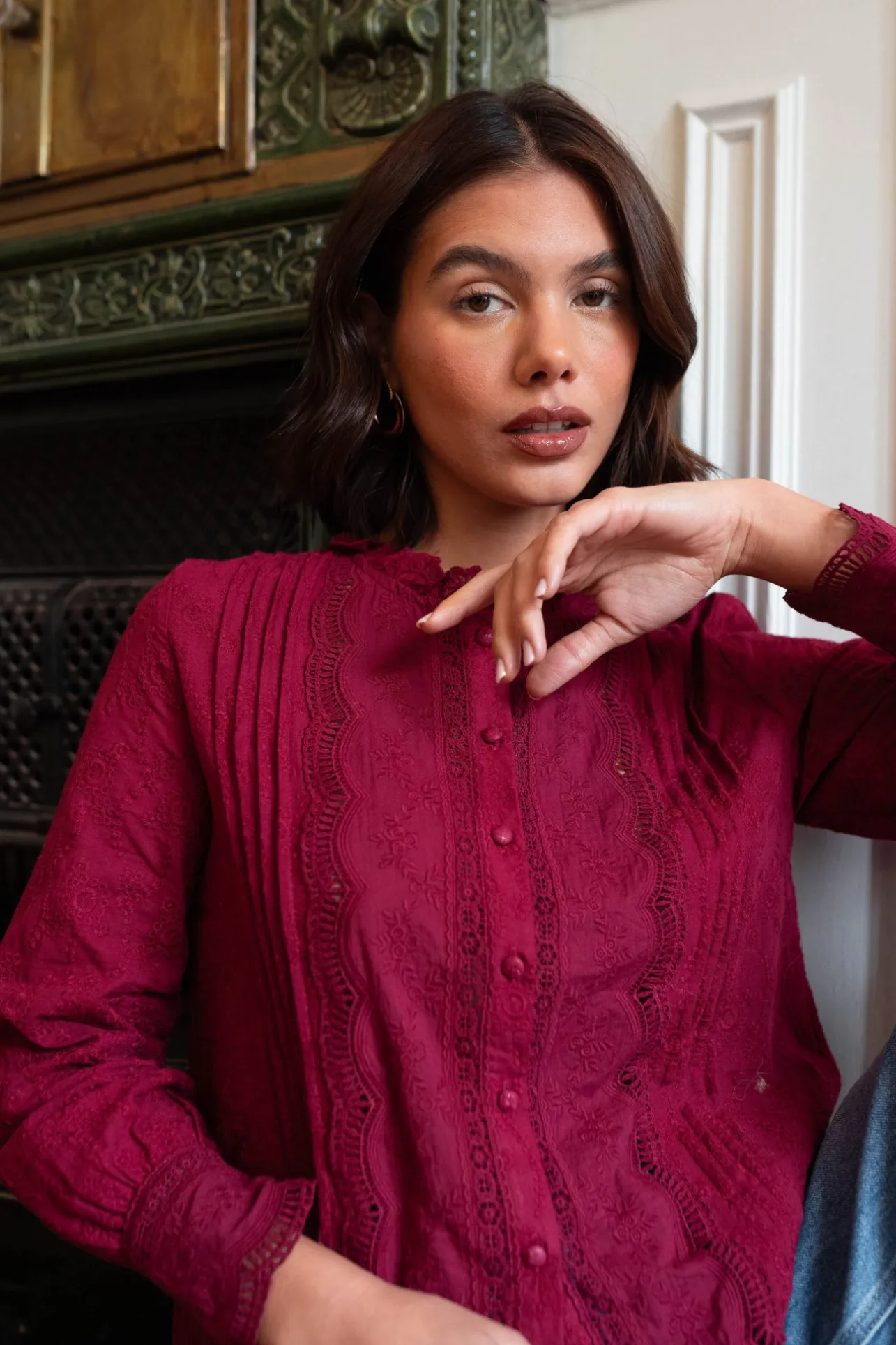 Sahomashop Blouses & Chemises<BlouseClarissa bordeaux