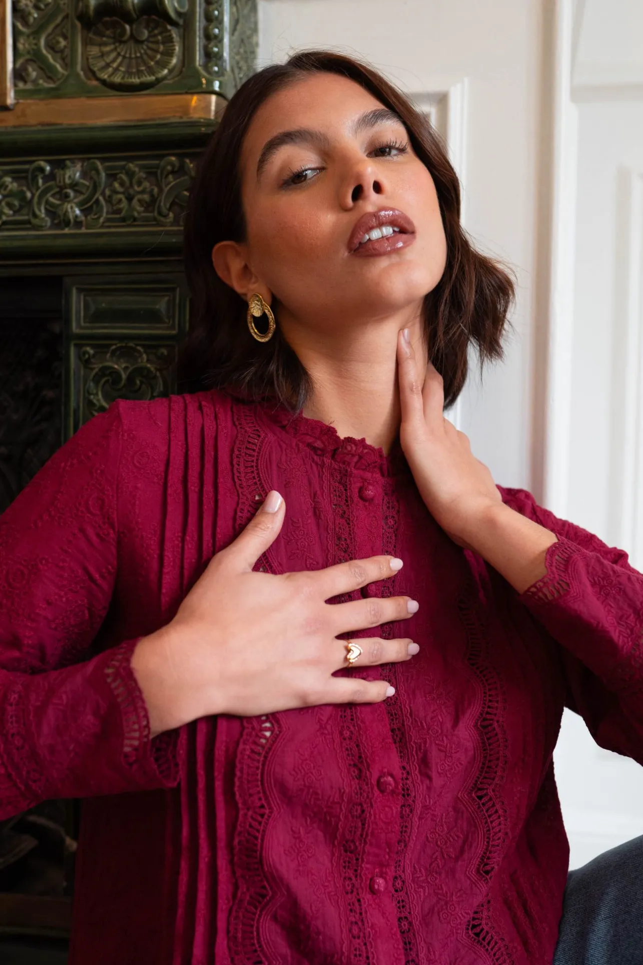 Sahomashop Blouses & Chemises<BlouseClarissa bordeaux