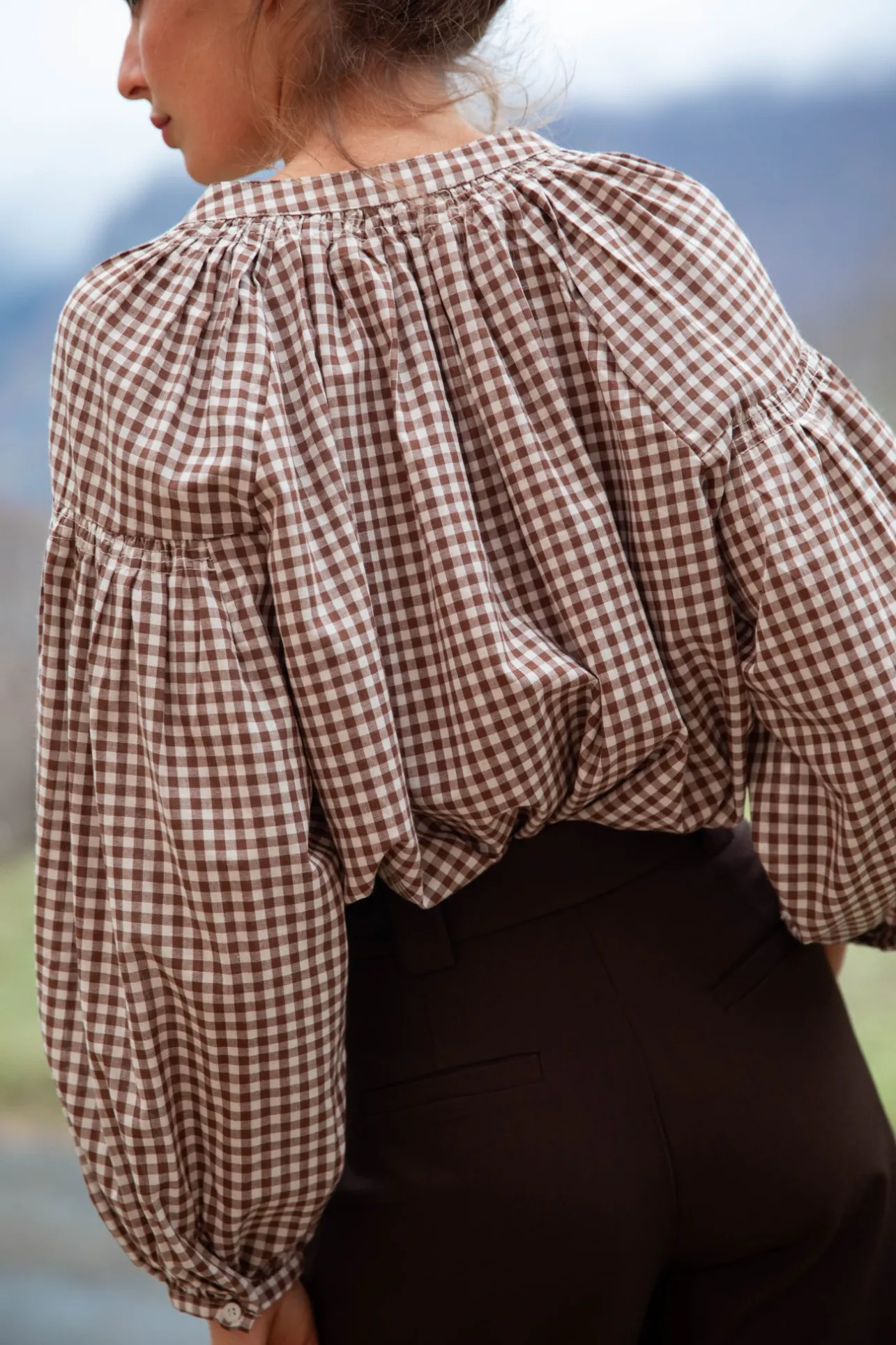 Sahomashop Blouses & Chemises<BlouseLioramarron vichymarron