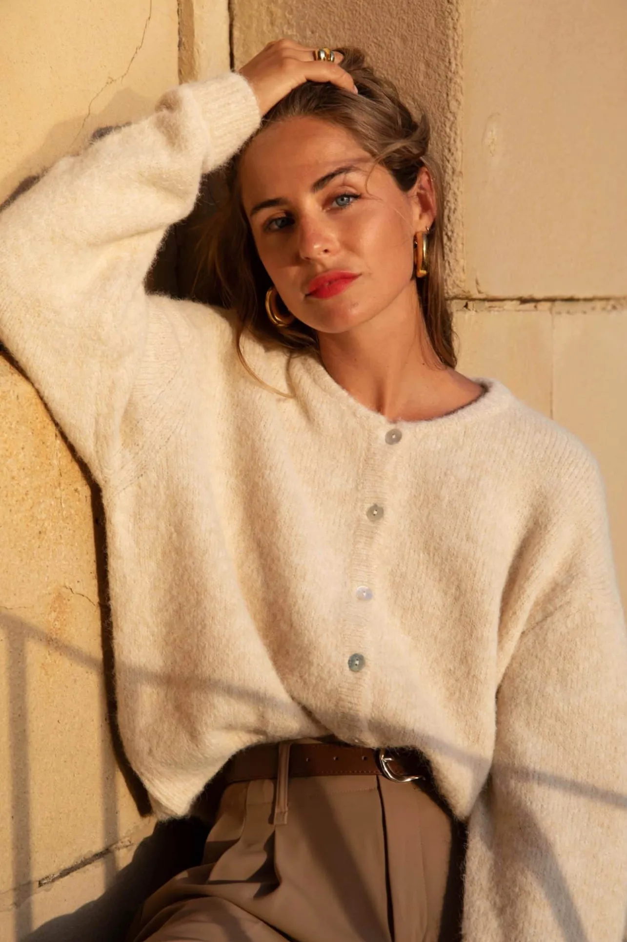 Sahomashop Pulls & Mailles<GiletLova écru