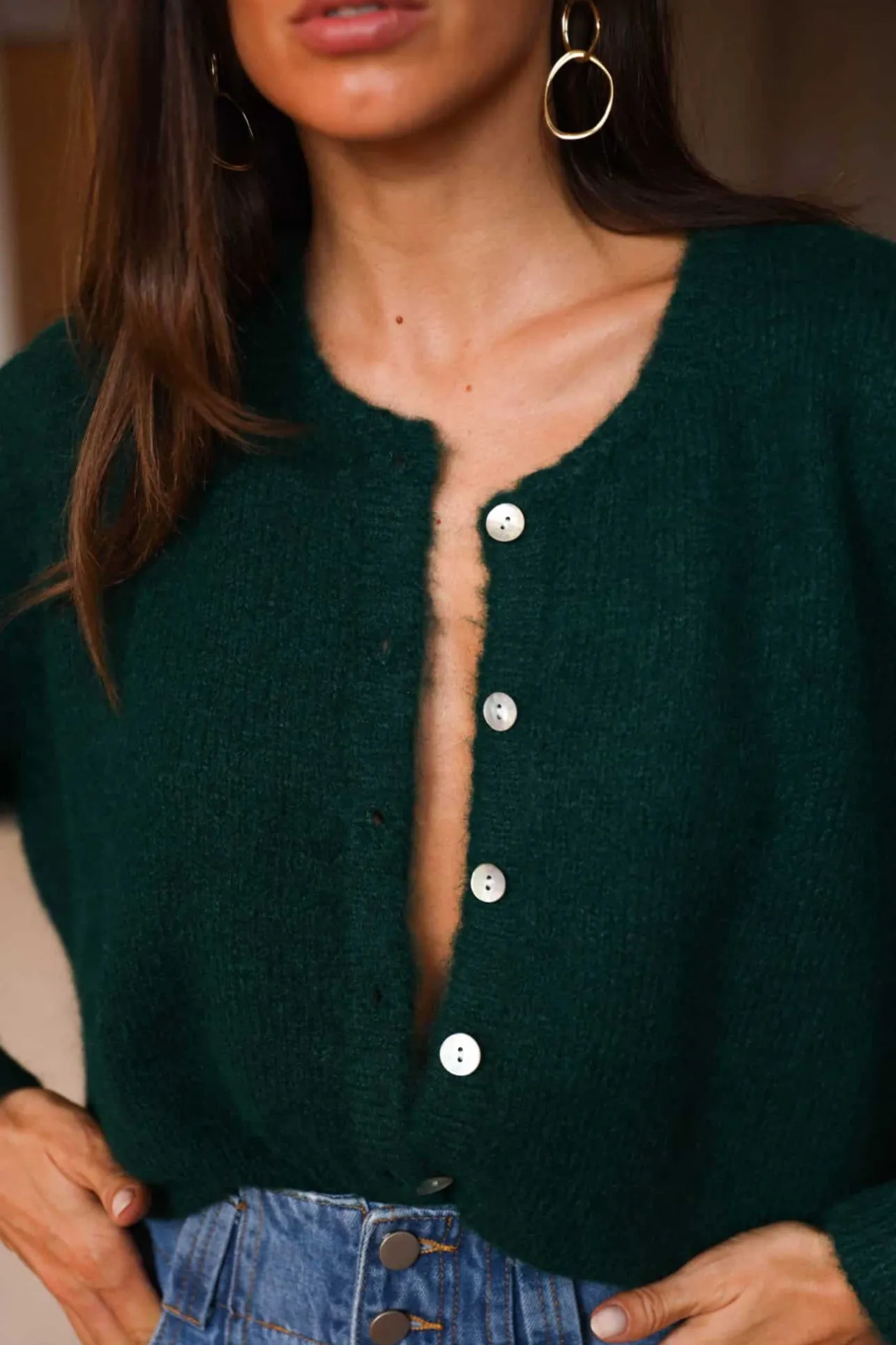 Sahomashop Pulls & Mailles<GiletLova vertfoncé