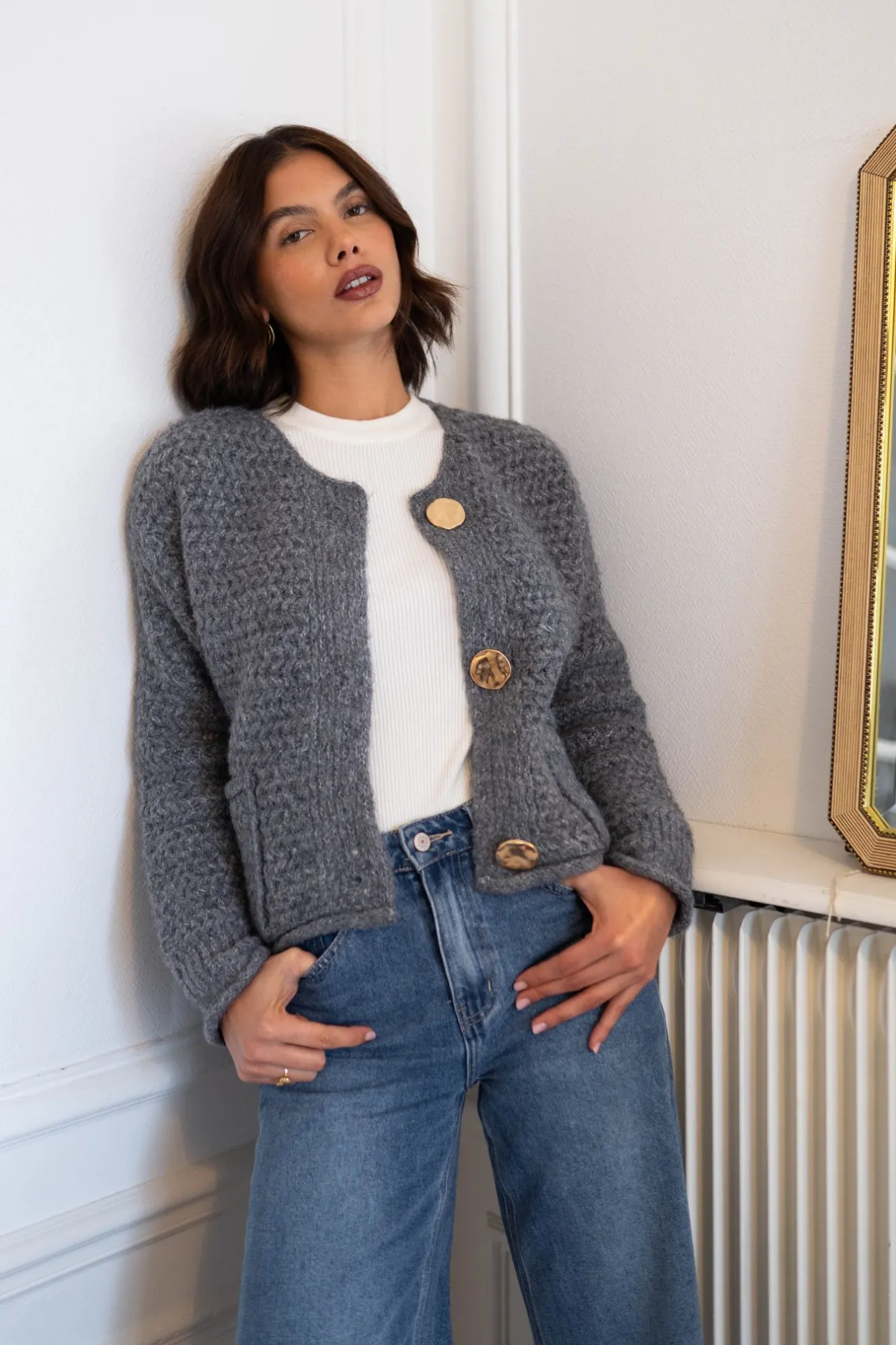 Sahomashop Pulls & Mailles<GiletMilan gris