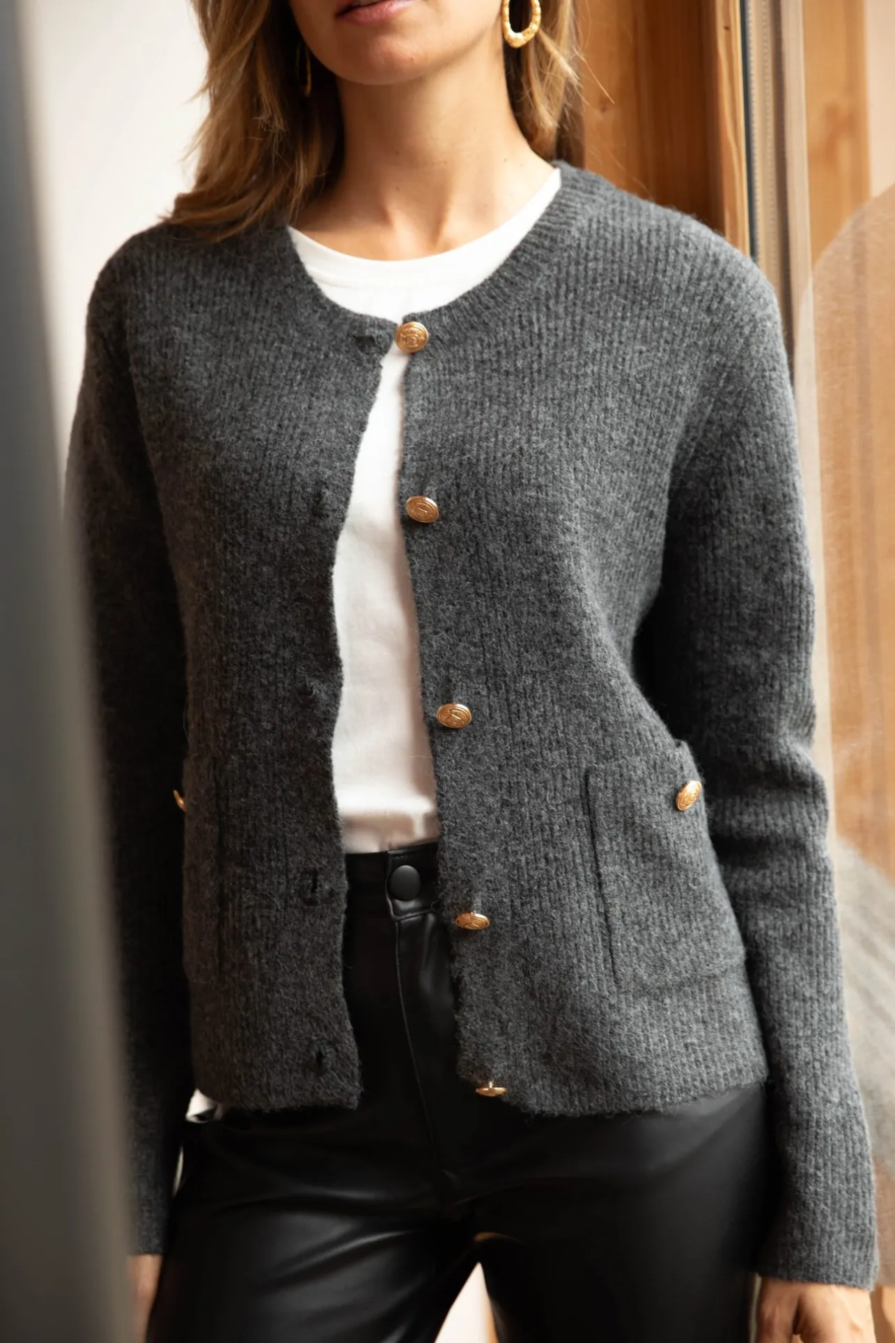 Sahomashop Pulls & Mailles<GiletPaoline gris