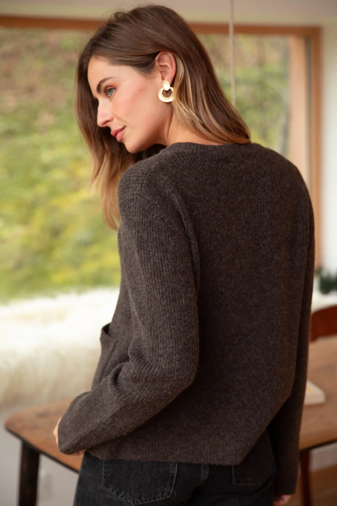 Sahomashop Pulls & Mailles<GiletPaoline marron