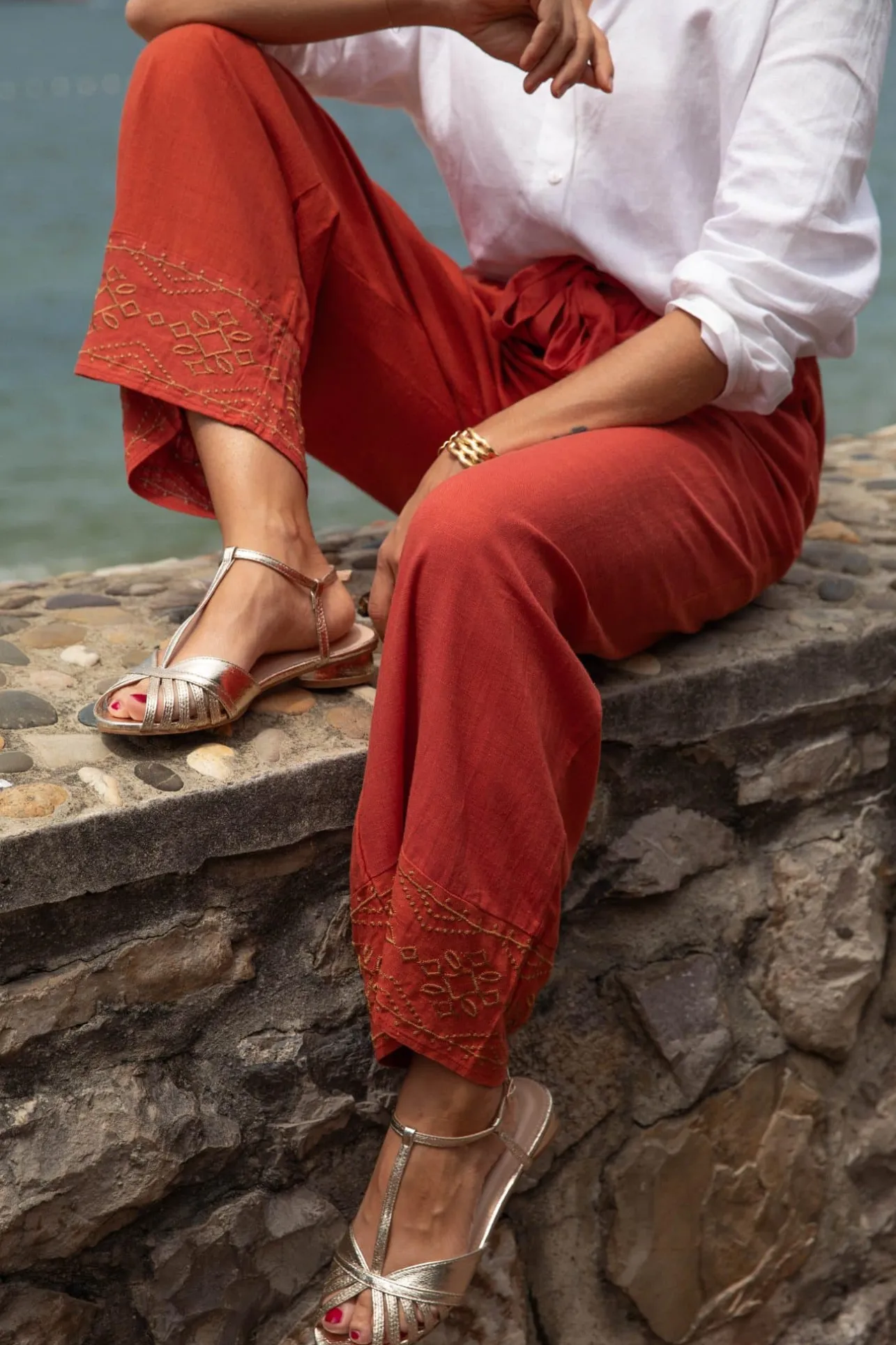 Sahomashop Pantalons & Jeans<PantalonEsteban terracotta
