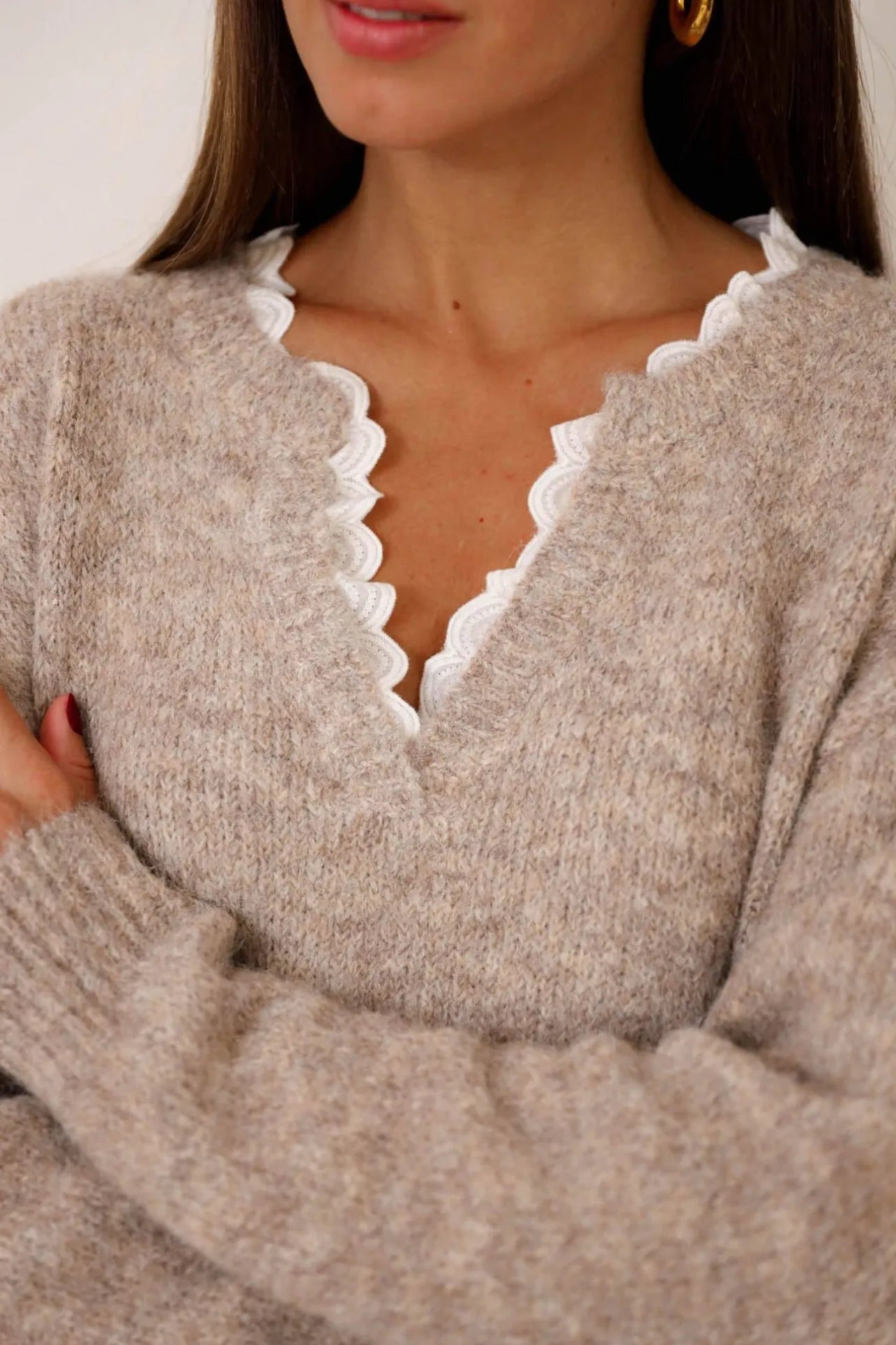 Sahomashop Pulls & Mailles<PullRaph taupe