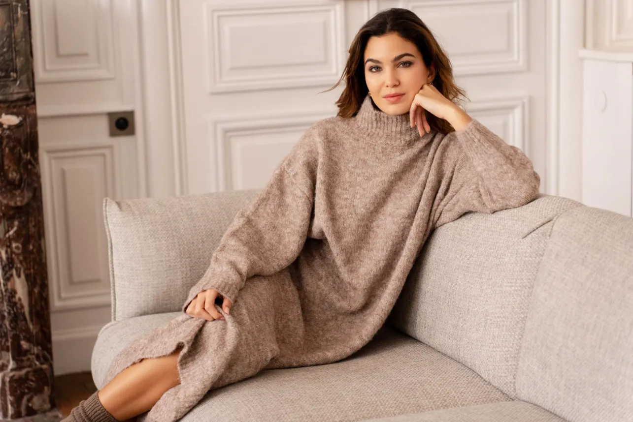 robepullnerinataupe_4-1.webp Sahomashop Robes & Combinaisons<RobepullNerina taupe