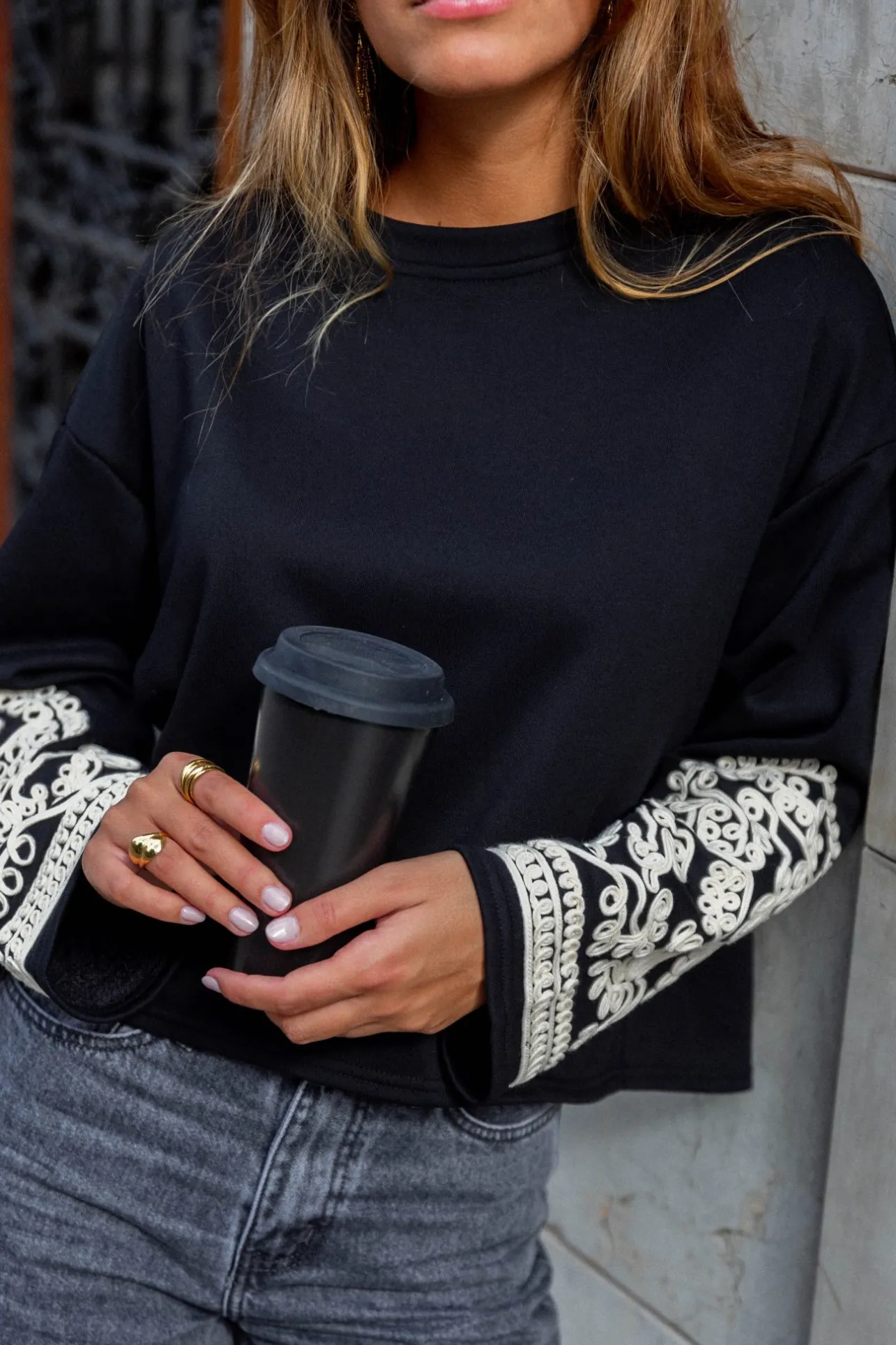Sahomashop Pulls & Mailles<SweatAnnira noiretblanc